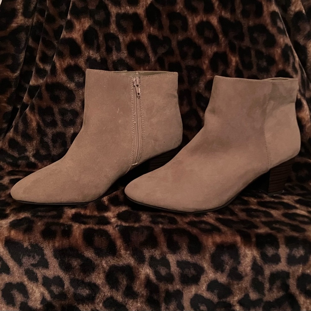 Tan booties